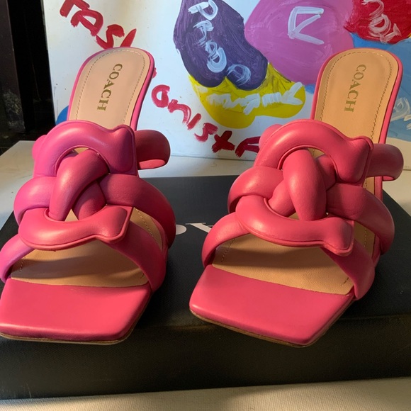 Coach Leather Kellie Mules Size 11 - Picture 2 of 7